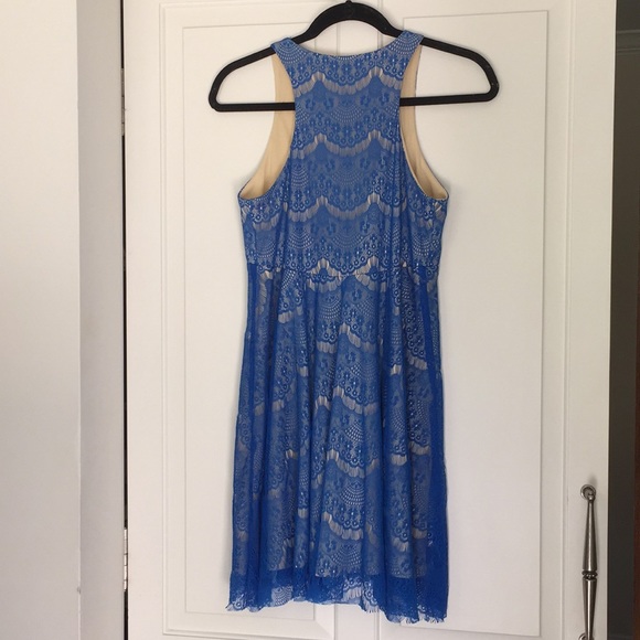Blue Lace Razorback Dress - Picture 2 of 2